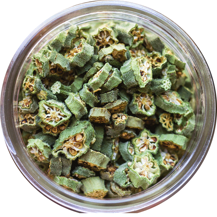 Manufacturer & Supplier of Dehydrated Okra Flakes / Slices